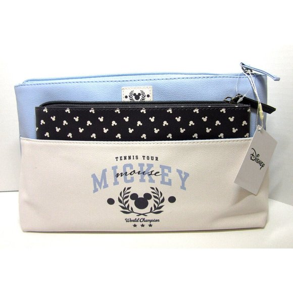 Disney Mickey Mouse Cosmetic Bags Removable Pouch Travel Case Makeup Purse NWT - Picture 6 of 12